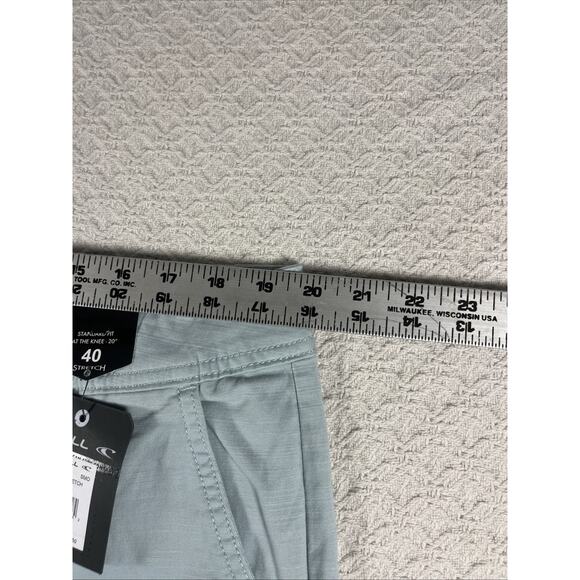 O'Neill Shorts Mens 40 Blue Gray New With Tags Performance Stretch Casual Chino - Picture 6 of 11